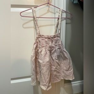 free people pink denim top